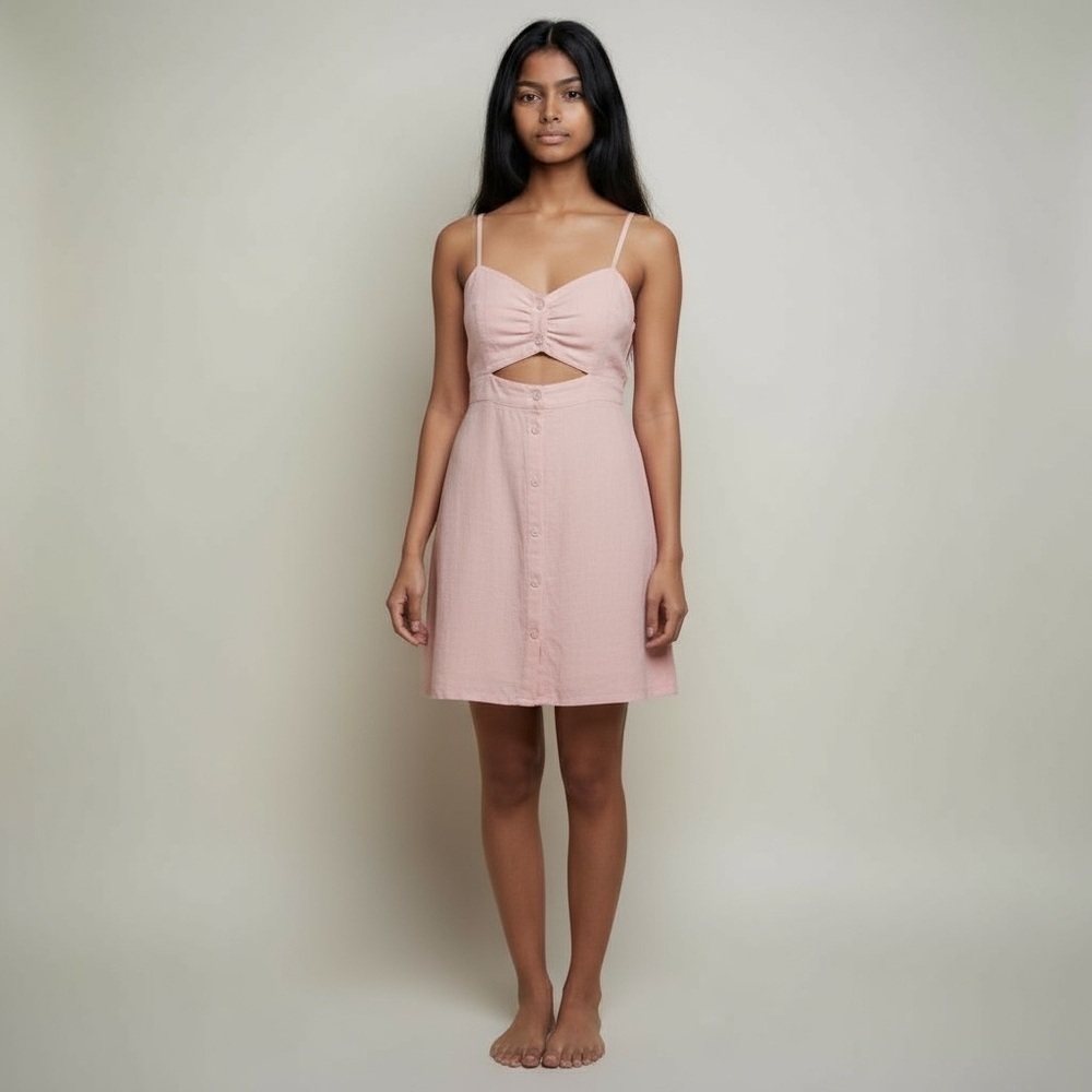 Elegant Pink Sleeveless Dress